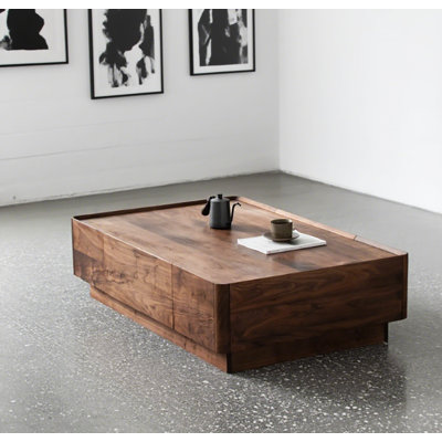 Practical Walnut Coffee Table: Ample Drawer Storage