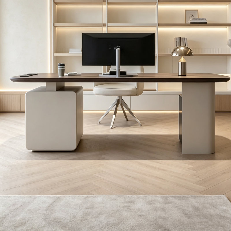 Bureau de luxe italien léger, 29.53" H x 55.12" W x 27.56" D