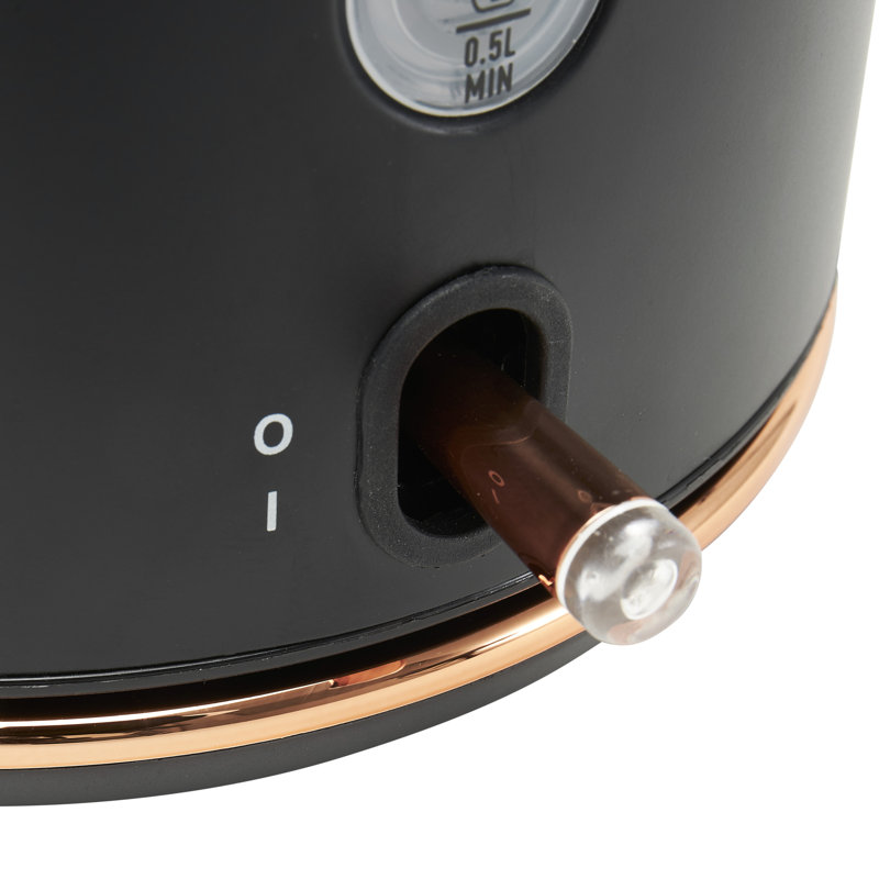 Haden Dorset Stainless Steel Electric Kettle, Black/Copper