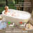 64" X 31'' Acrylic Freestanding Flatbottom Double Ended Soaking Bathtub, Glossy White