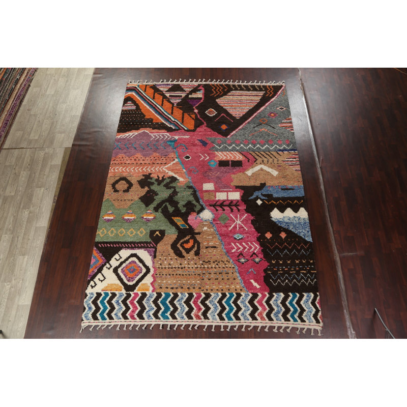 Tapis marocain oriental noué à la main 9 x 13