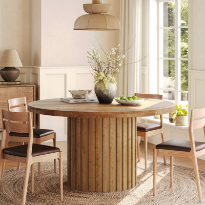 Round Solid Wood Dining Table