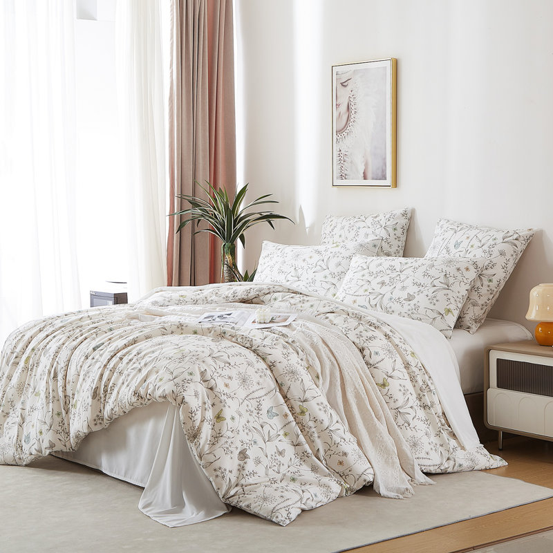 Ensemble de housse de couette de style Kawaii Nayoroom French Garden, Housse de couette pour très grand lit et 2 taies 