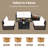 4 - Person Patio Conversation Set with Cushions-1273899328