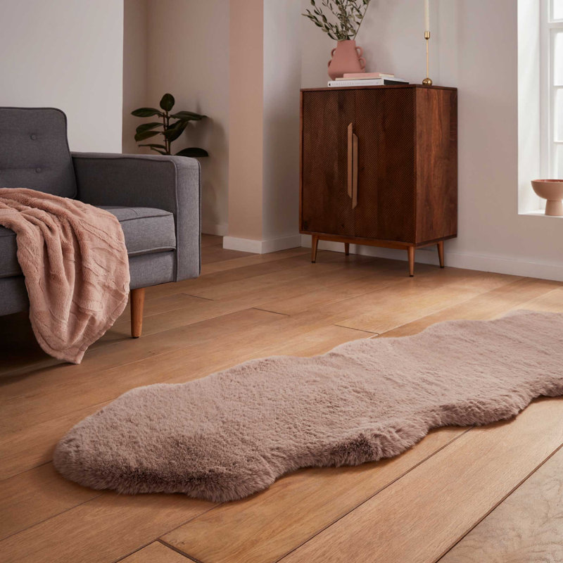 Lehi area rug Table Tufted Sheepskin Mink, Novelty 60 x 180cm