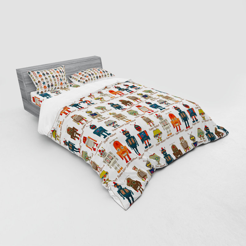 Ensemble de housse de couette robot, Housse de couette grand + 3 pièces supplémentair