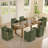 Upholstered Dining Chairs with Casters-1178809114
