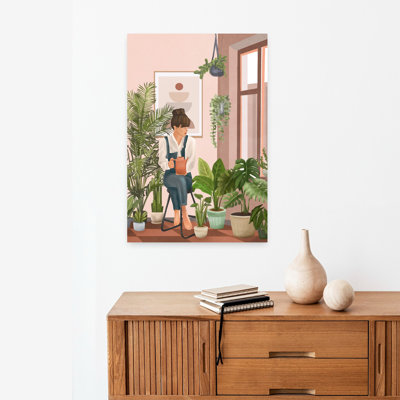 Art contemporain, plante abstraite, art mural