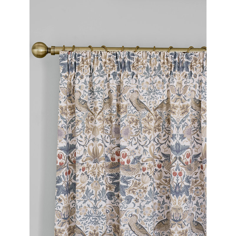 Cotton Blend Curtain Panel Pair, 229cm W x 274cm L