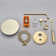 Brushed Gold Concealed Shower Mixer Set Round Twin Head Combo 2 Way Valve Taps