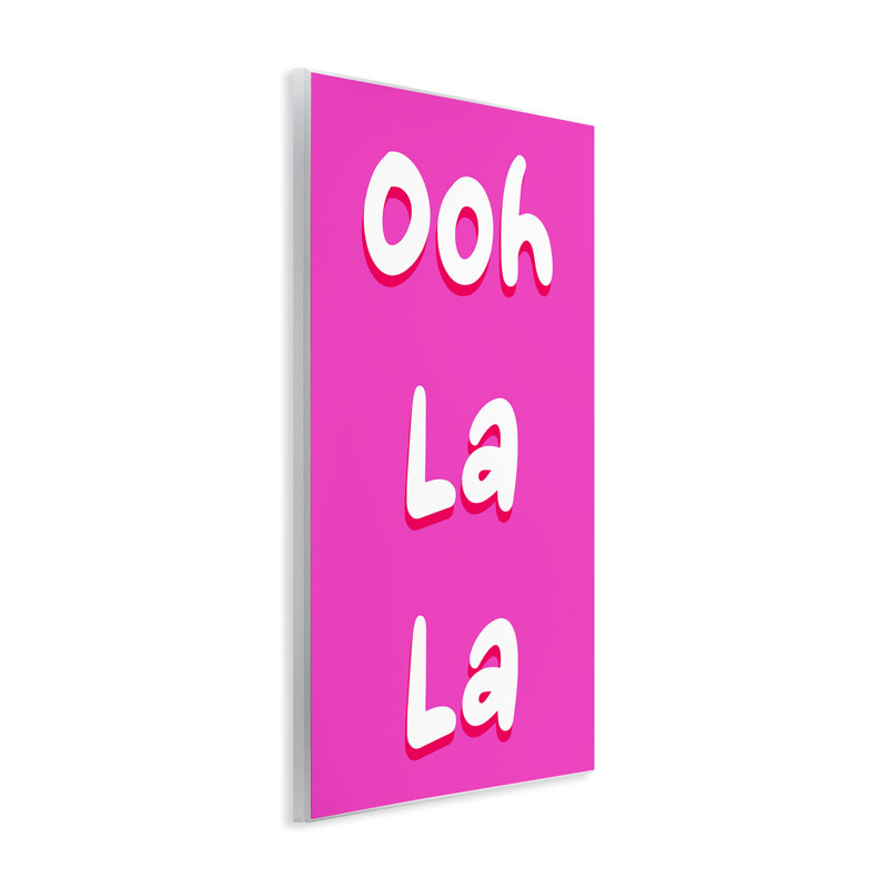 Plaque murale rose Ooh La La, design par Pooja Dave, H 15 po x l 10 po