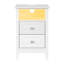15.75 Inch 2 Drawer Vredenburgh With Shelf Power Outlets And RGB LED Lights-310336291