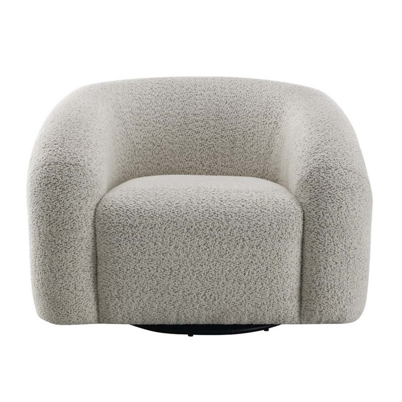 Chaise Irma avec pivot, boucle grise