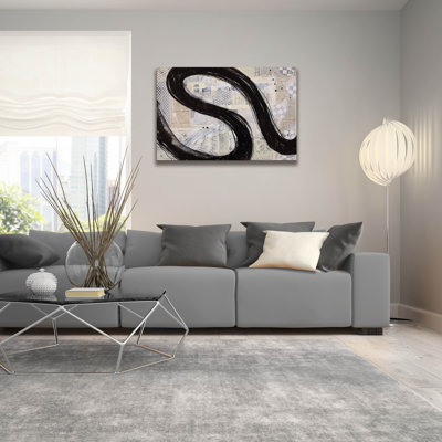 Epic Art 'Brushstroke No. 5' by Karen Lehrer Acrylic Glass Wall Art, 36" x 24"