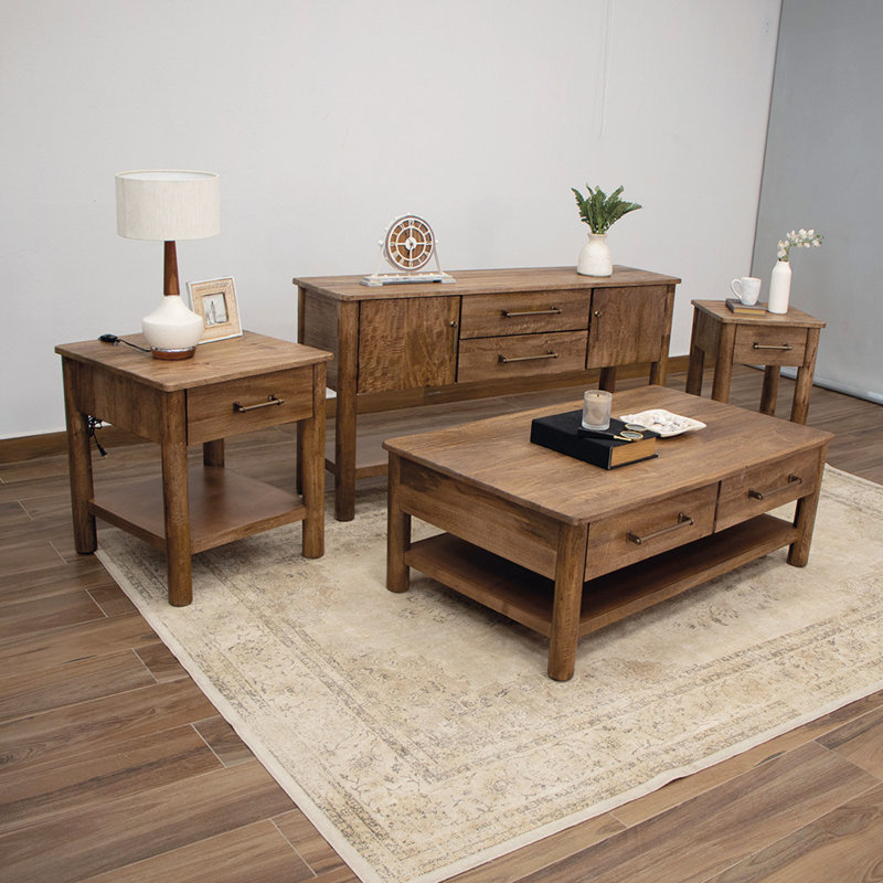 Quinn Solid Wood Coffee Table with Storage