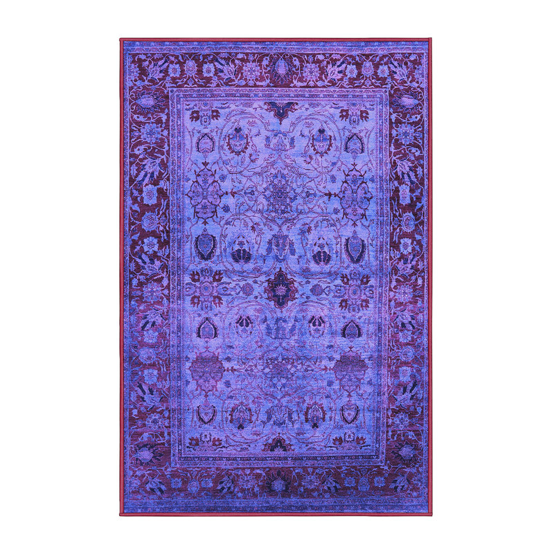 Tapis mauve Mid-Century 1579, Rectangle 8 pi x 12 pi