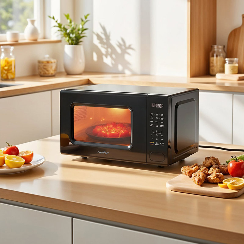 Comfee 31.9cm 0.02m³ L 700W - Watt Countertop Microwave, Black
