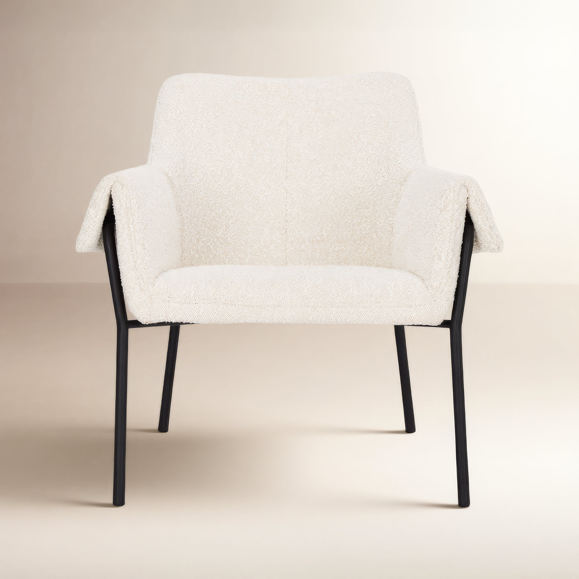 Gloriette 30.5'' Wide Armchair,  Cream Polyester Blend