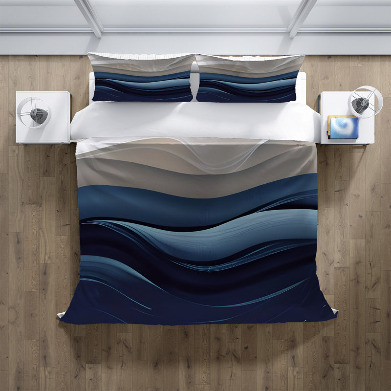 Polyester Abstract Duvet Cover, Twin Duvet Cover + 1 Queen Sham
