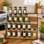 Paquet de 24 pots à épices en verre vides de 4 oz avec couvercles et étiquettes en bambou, autocollants de campagne minimalistes et entonnoir, récipients d'assaisonnement pour étagère à épices, armoire et tiroir