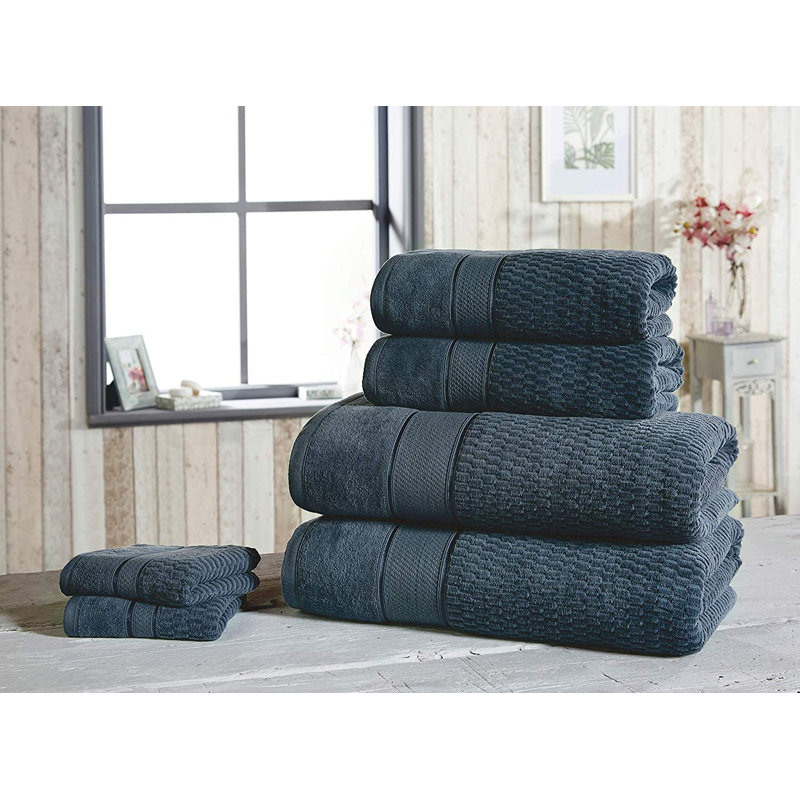 Asare 100% Cotton Midweight Waffle Mulit-Size Set, Denim
