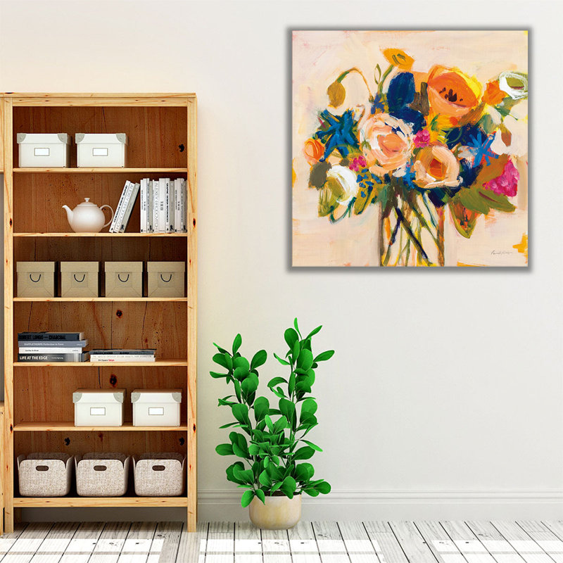 Boho Blooms - reproduction d'art sur toile, H 40 po x l 40 po