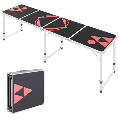 Table d'appoint 22 po avec structure, trou pour parasol, sac de sable pour l'extérieur, patio, jardin, cour, noir