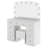 Luxurious Makeup Vanity With 10 Hollywood Bulbs, 3 Color Lighting Modes, Classic Dressing Table With Cushioned Stool And 9 Storage Drawers For Bedroom