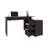 Upton L-Shape Home Office Desk, Studio, Bedroom, Library, Study Table, Work, Black