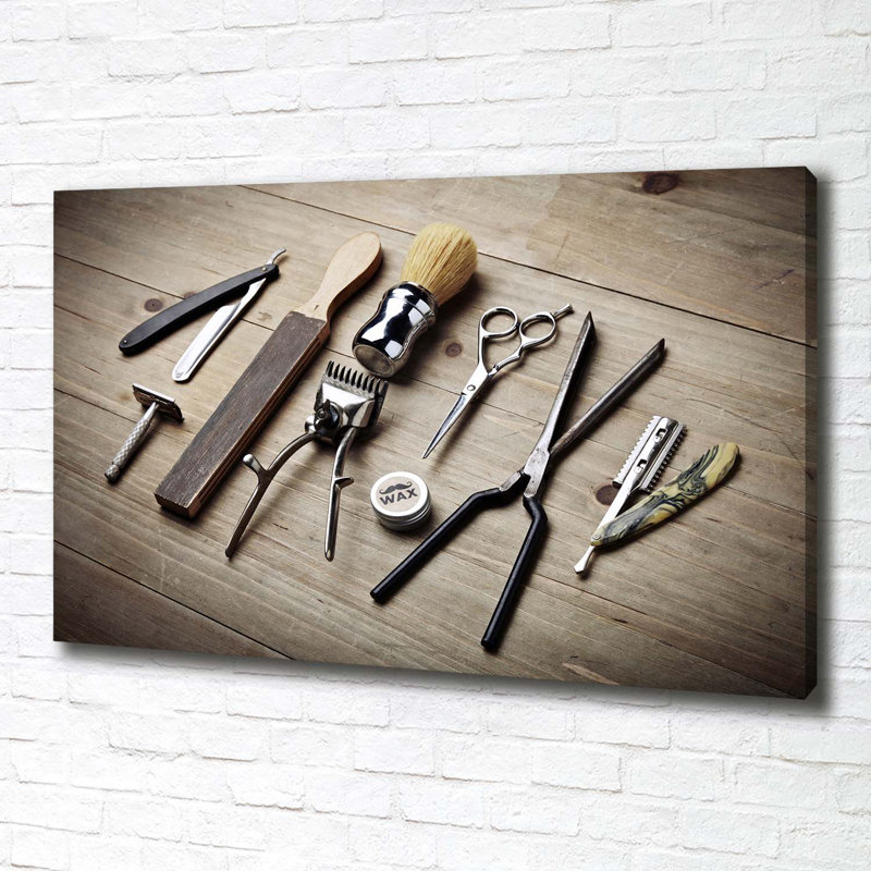Male Hairdresser - Wrapped Canvas Print
