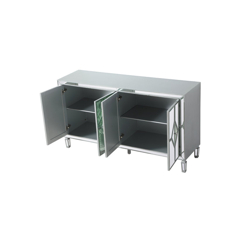 Bashaw Accent Cabinet, Silver