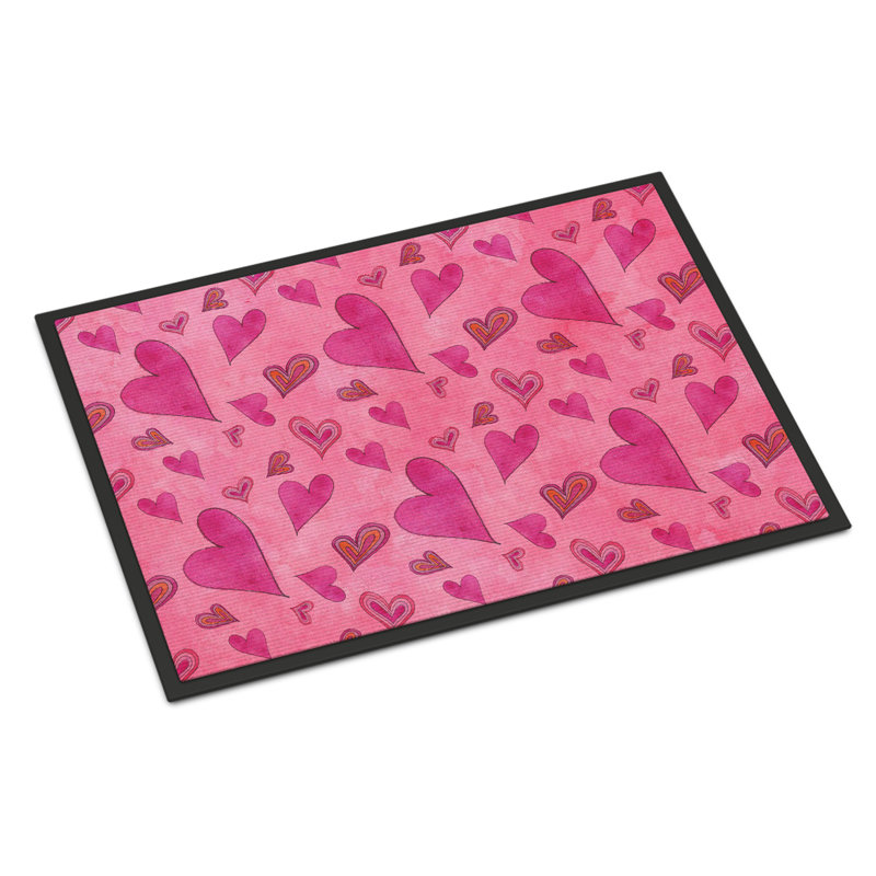 Tapis d'entrée antidérapant Walden Love and Hearts, H 0,2 po x l 36 po x P 24 po