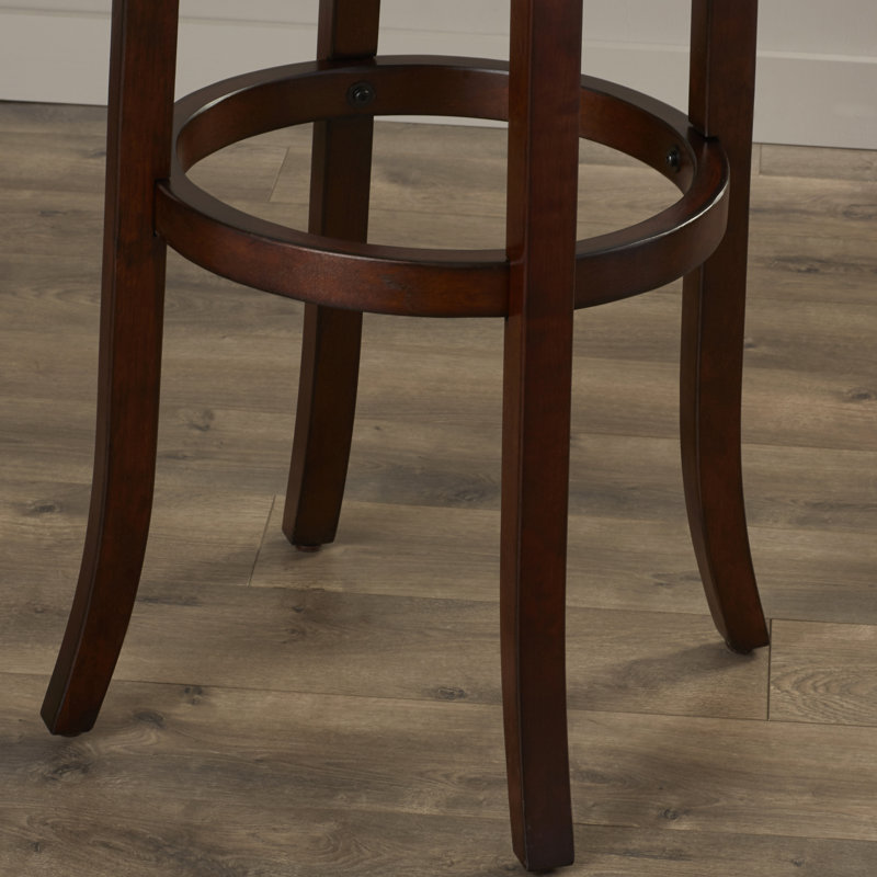 Ingra Swivel Upholstered Counter Stool with Solid Wood Frame, Bar Stool (30" Seat Height)