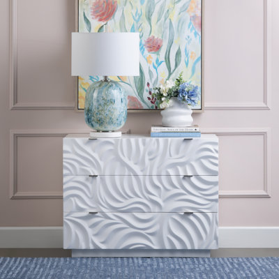 White  3 Drawer Accent Chest
