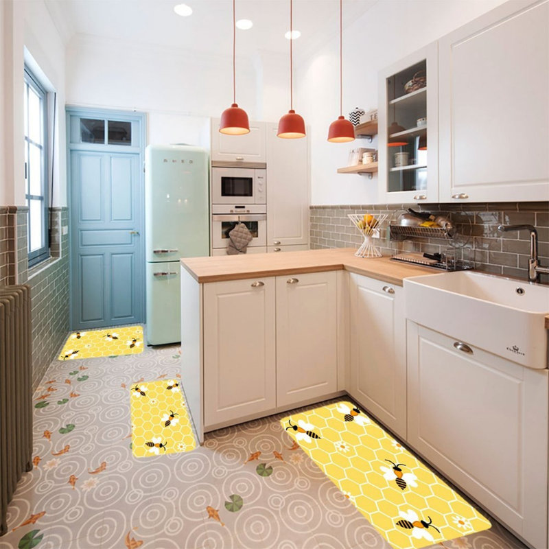 Ensemble de 3 tapis de cuisine Rustic Pumpkin