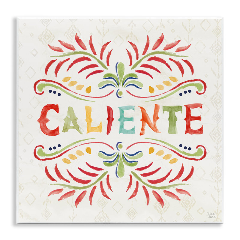 Caliente avec motif mural, art espagnol par Dina June