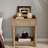 Retro Style Nightstand With 1 Drawer, An Open Shelf, Turned Legs And Metal Handles