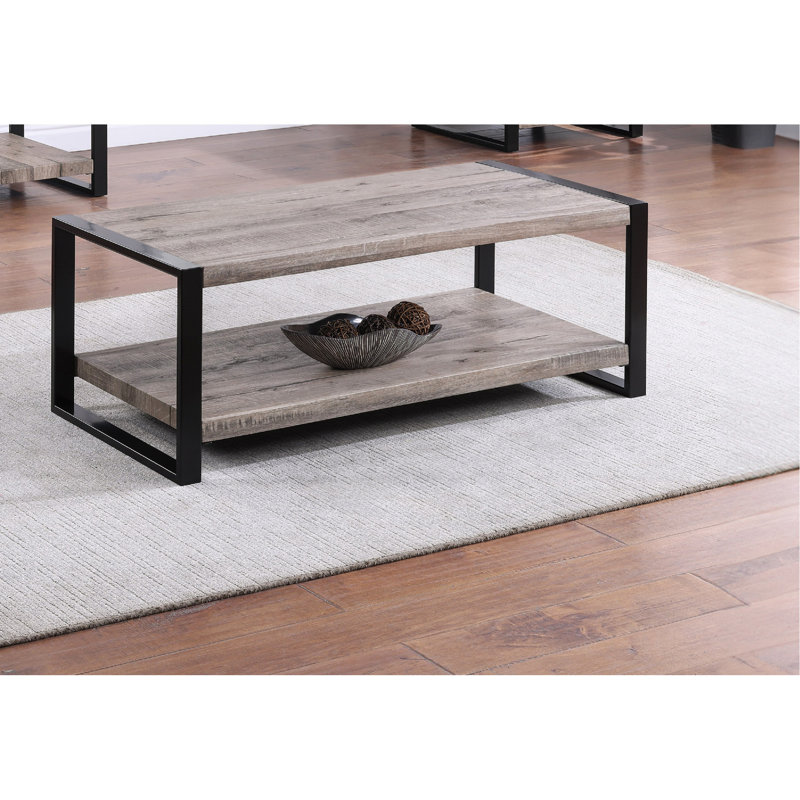 Table basse contemporaine 1Pc avec étagère de rangement