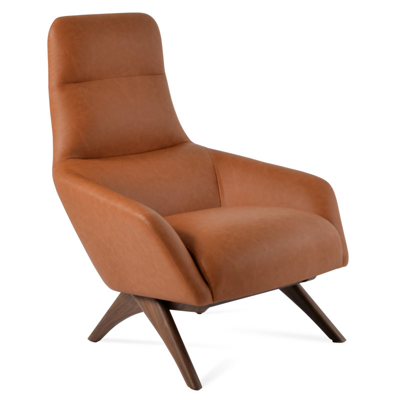 Méridienne 29,5 po, Cuir véritable couleur caramel