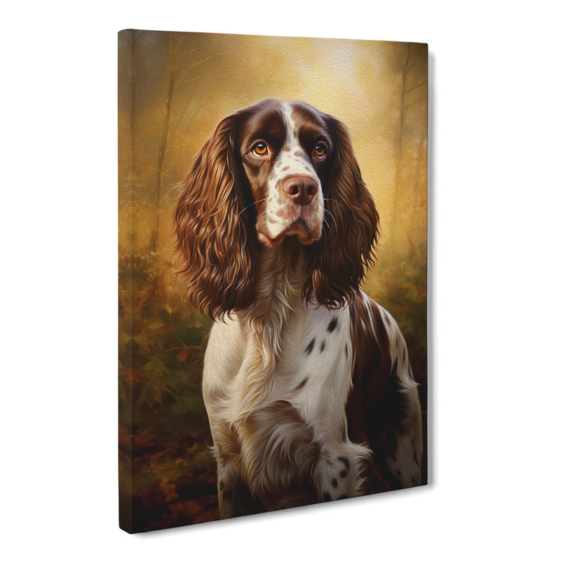 English Springer Spaniel Baroque - Print, 76cm H x 50cm W x 3cm D