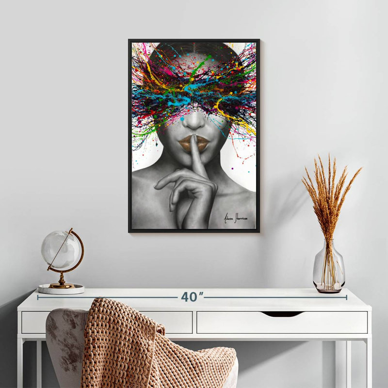 Sounds Of Silence, Cadre flottant noir, 17 po x 25 po