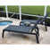 Deccani 64.17" Long Quilted Reclining Chaise Lounge Set with Table