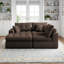 Canapé-lit modulaire en L Corduroy-615144820