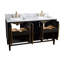 Mason 60" Double Bathroom Vanity with Carrara Marble Top-1354445739-1354445738-1354445737