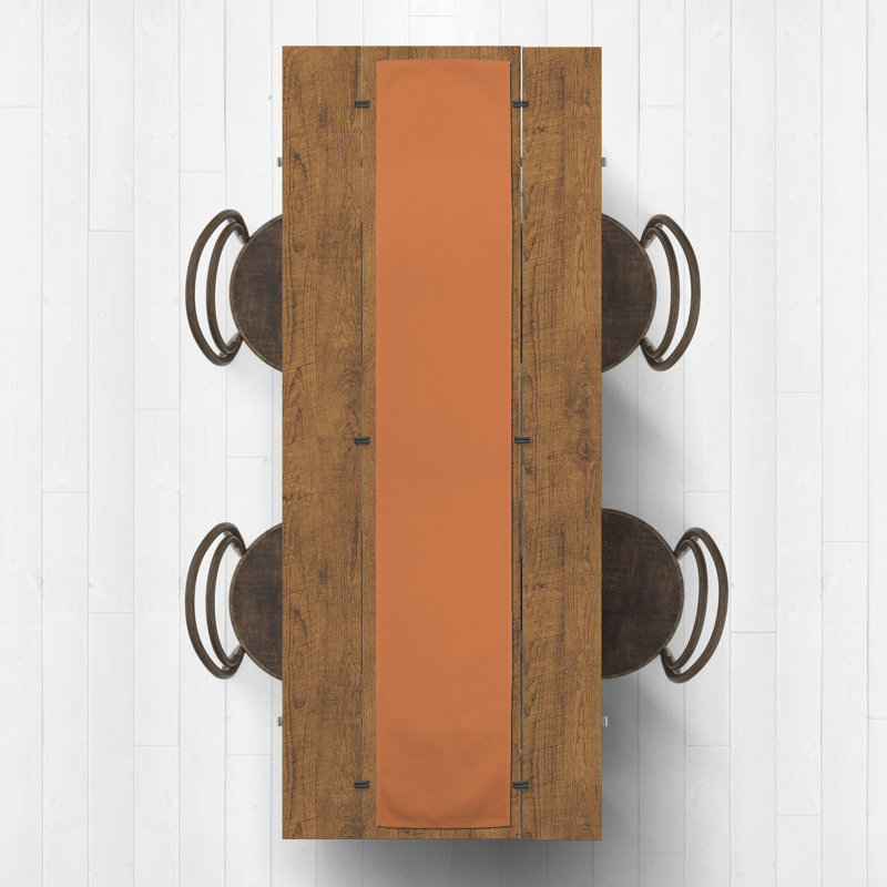 Costantina Rectangle Polyester Table Runner, 16" D x 90" L, Orange
