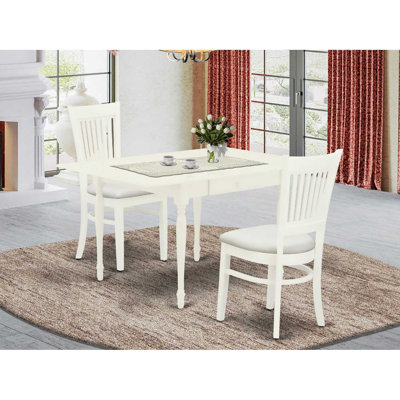 Anay Drop Leaf Rubberwood Solid Wood Dining Set by Charlton Home