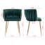 Ensemble de 2 chaises de salle à manger avec pieds dorés et structure moderne en métal doré-2081828256
