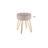 Velvet Round Foerster Iron Vanity Stool with Gold Hairpin Metal Legs-1243934225