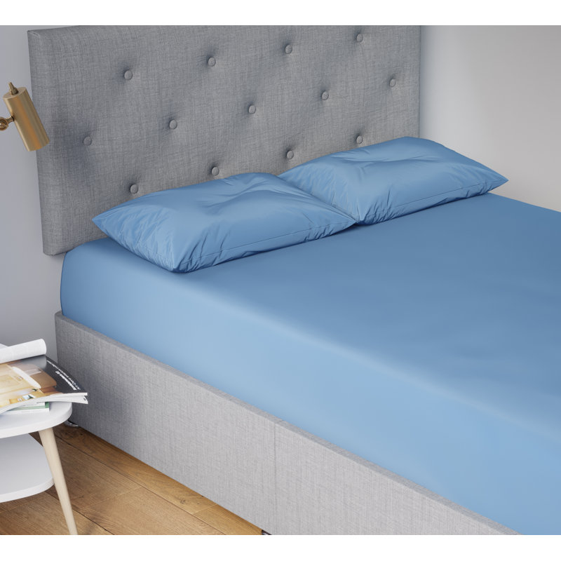 Polycotton Housewife Pillowcase Pair Soft Touch, Sky Blue