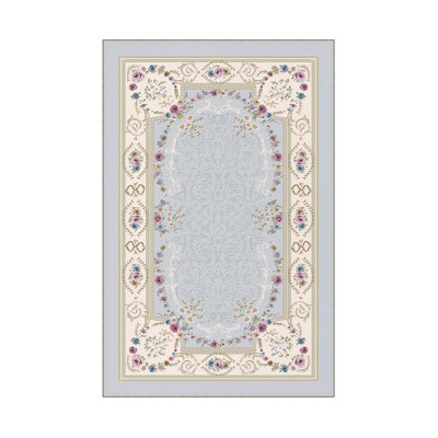 Tapis d'entrée de qualité supérieure, 2,6 x 4,9 pieds, 100% polyester, 650 gr / m² | Pois antibactérien antidérapant en PVC, d'une hauteur de poils de 0,3 po | Lavable à la machine, impression numérique 3D, durable et élégante pour la décoration intérieure
